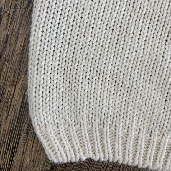 Vtg Evian II Hand Loomed Knit Sleeveless Sweater Vest L White Multi Snowflakes - Picture 7 of 10